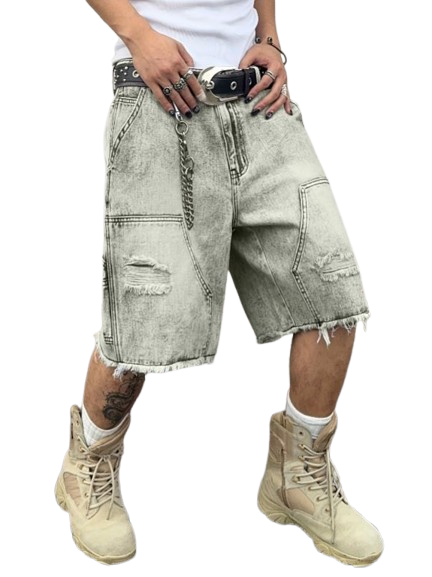 'DISTRESSED' GRAPHIC SHORTS